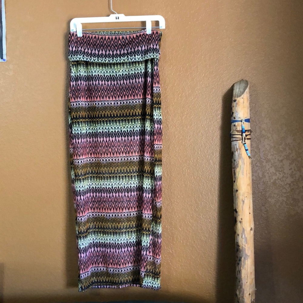 🌻No Boundaries Colorful Partial See Thru Skirt